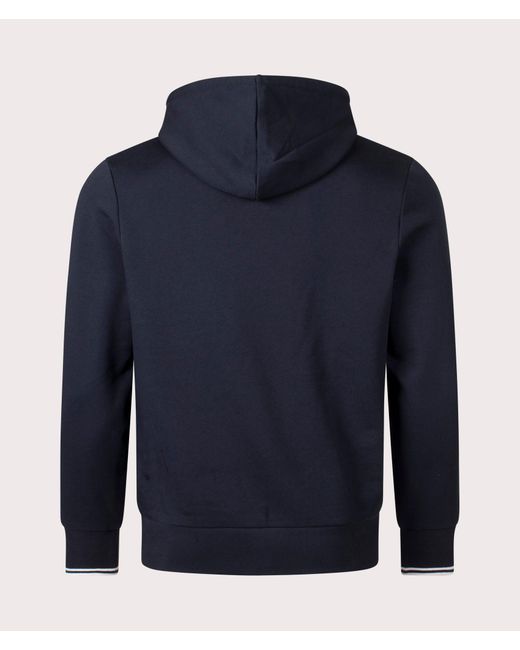 Fred Perry Blue Twin Tipped Hoodie for men