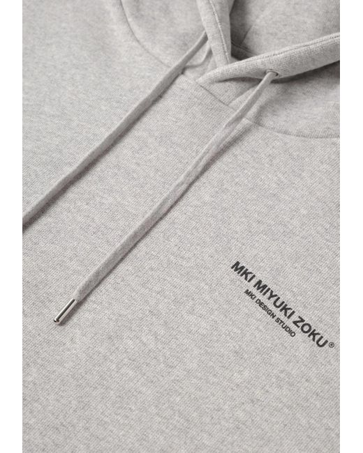 MKI Miyuki-Zoku Gray Oversized Design Studio Hoodie for men