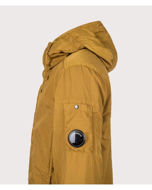 C P Company Yellow T-St Nylon Hooded Lens Overshirt for men