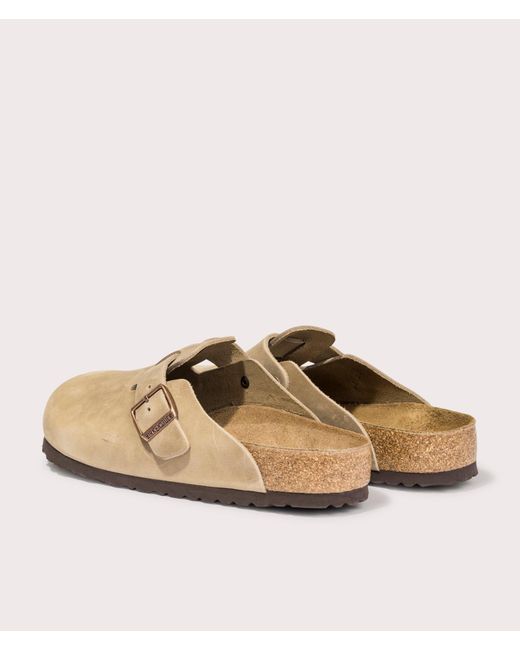 Birkenstock Natural Boston Oiled Leather Clogs for men