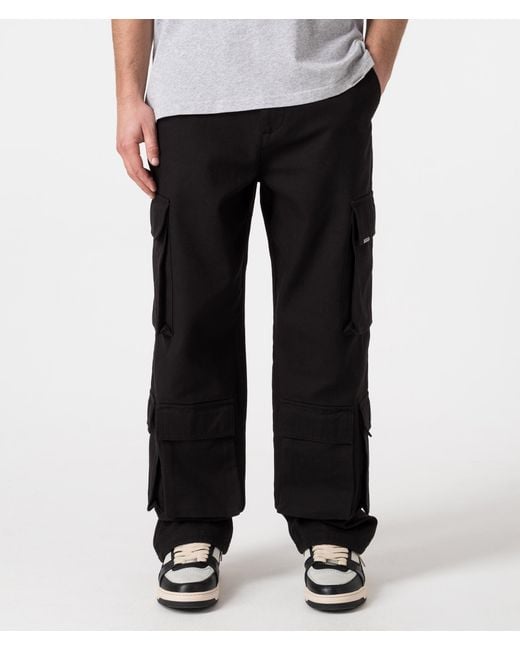 Represent Black Relaxed Fit Cargo Pant for men