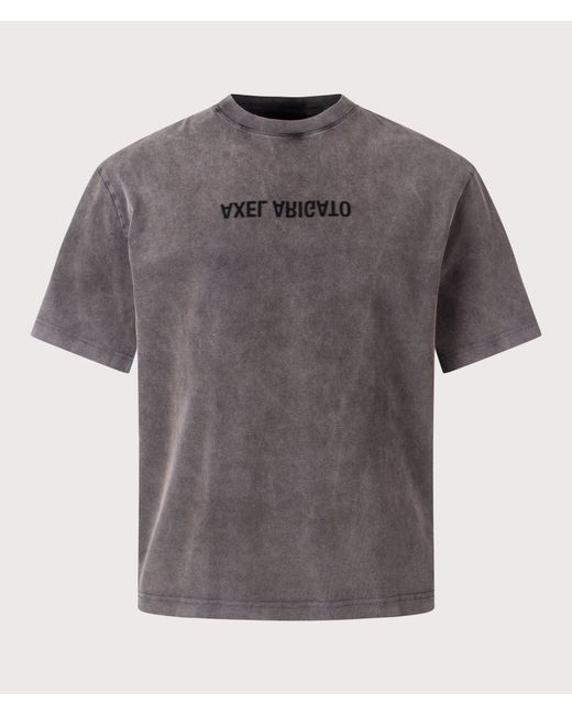 Axel Arigato Gray Oversized Fit Distort Washed T-Shirt for men