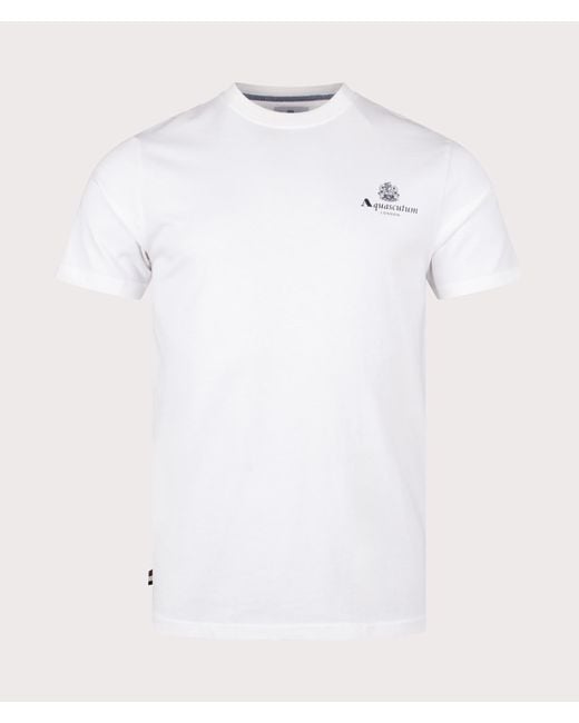 Aquascutum White Active Small Logo T-shirt for men