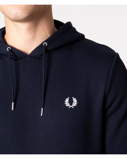 Fred Perry Blue Twin Tipped Hoodie for men