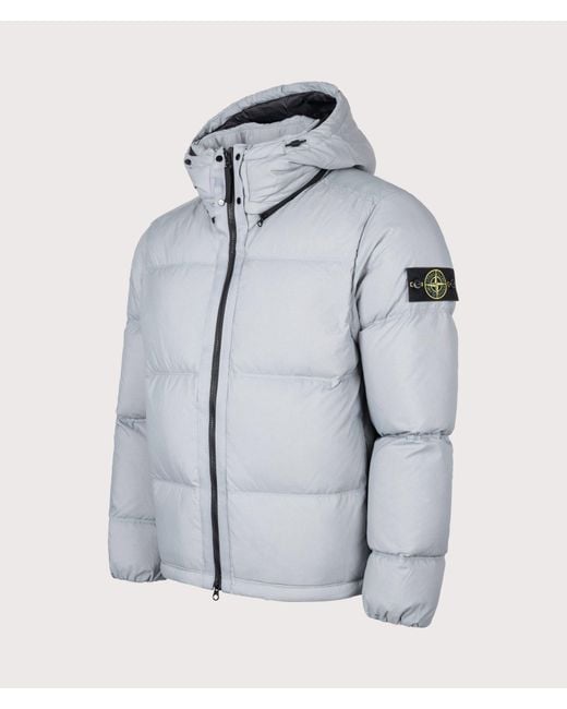Stone Island Blue Matt Ripstop Cordura Advanced Fabrics Puffer Jacket for men
