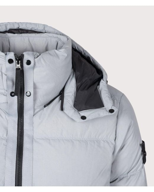 Stone Island Blue Matt Ripstop Cordura Advanced Fabrics Puffer Jacket for men