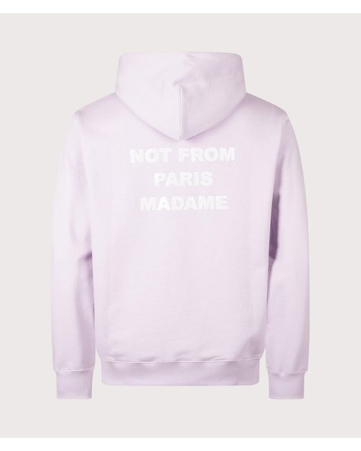 Drole de Monsieur Pink Relaxed Fit Slogan Hoodie for men