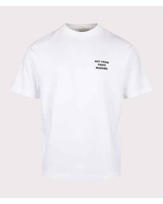 Drole de Monsieur White Slogan T-Shirt for men