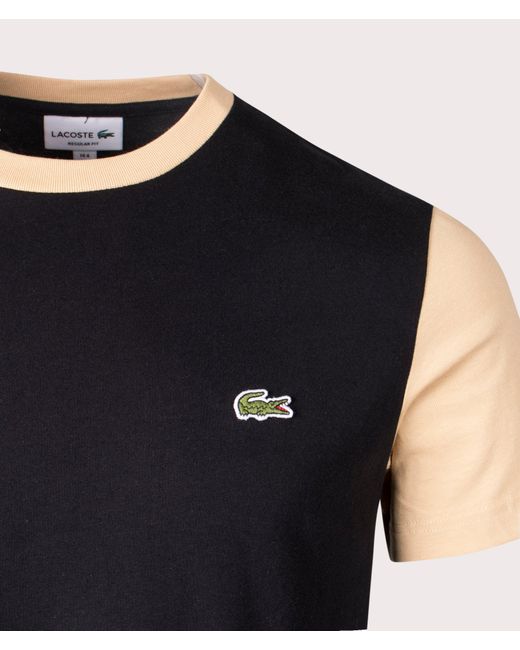 Lacoste Black Colour Block T-shirt for men