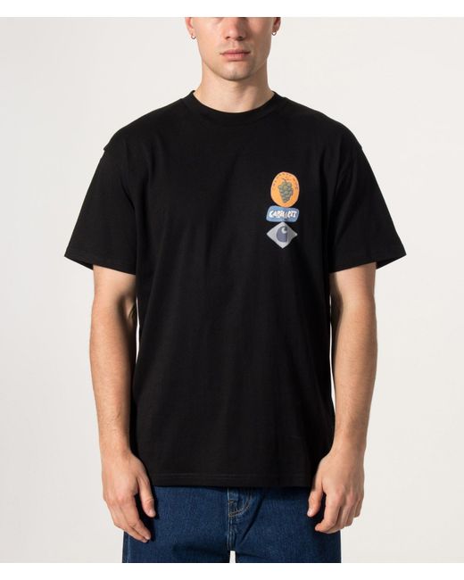Carhartt Black Loose Fit Stacked Grapes T-Shirt for men