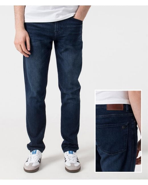 Boss Blue Tapered Fit Onyx Jeans for men
