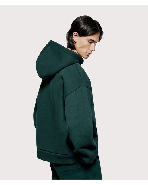 MKI Miyuki-Zoku Green Oversized Uniform Zip Through Hoodie for men