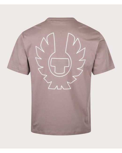 Belstaff Pink Relaxed Fit Border T-Shirt for men