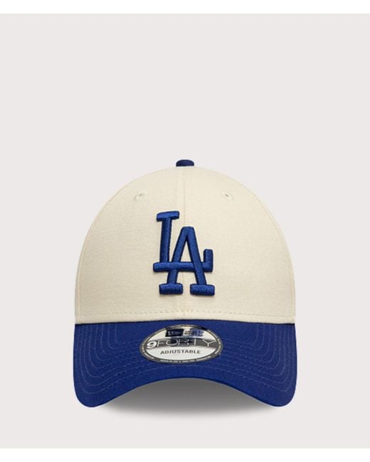 KTZ Blue La Dodgers Colour Block 9Forty Adjustable Cap for men