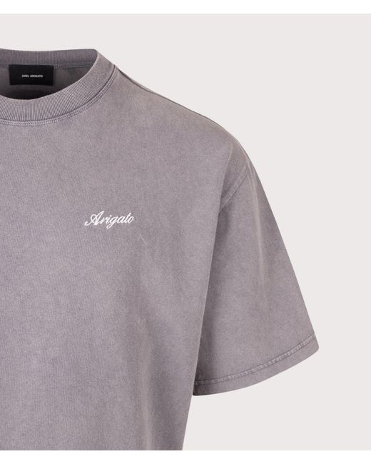 Axel Arigato Gray Oversized Fit Honor Washed T-Shirt for men
