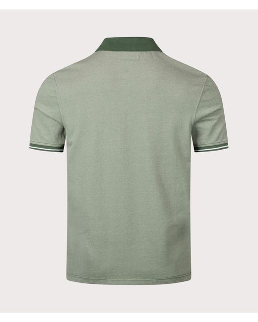 C P Company Green Tacting Piquet Polo Shirt for men
