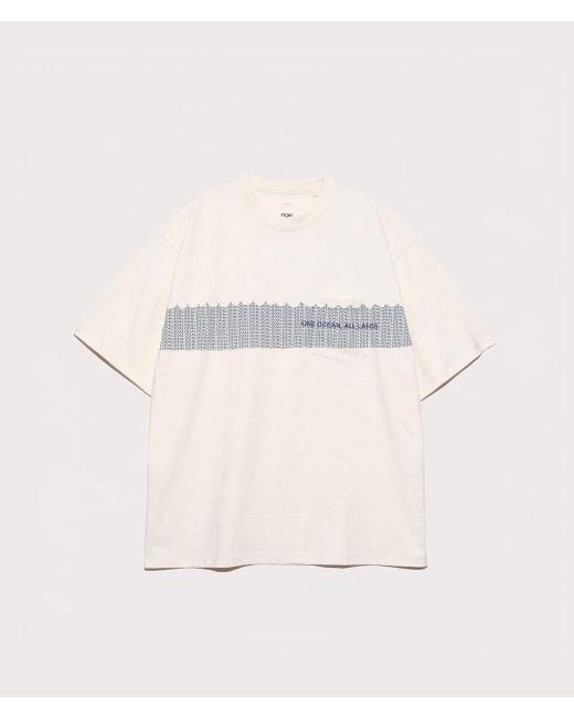 Nanamica Natural Oversized Ooal Graphic Pocket T-Shirt for men