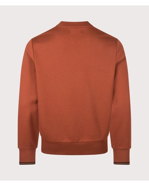 Fred Perry Orange Regular Fit Crew Neck Sweatshirt for men
