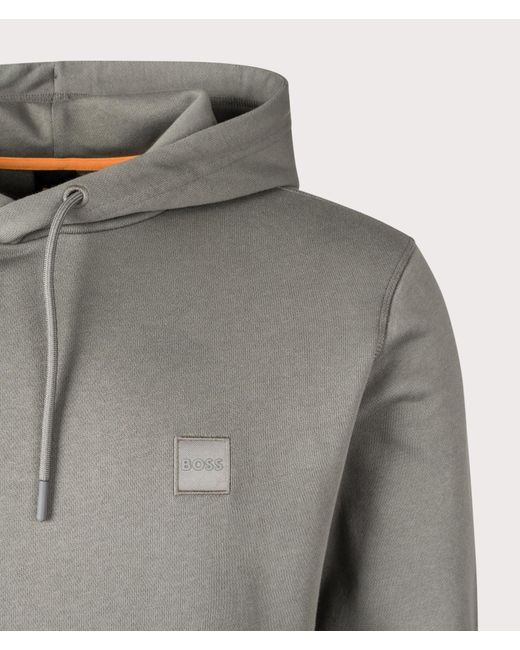 Boss Gray Regular Fit Wetalk Hoodie for men