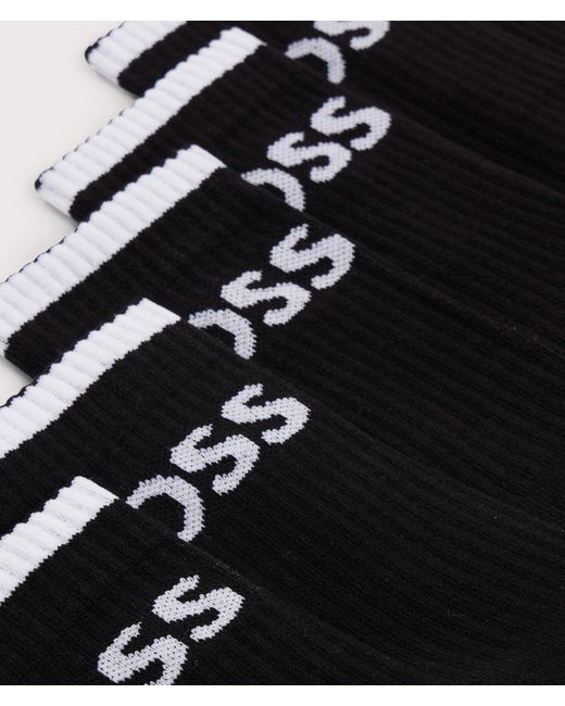 Boss Black 6 Pack Qs Stripe Socks for men