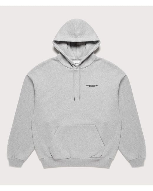 MKI Miyuki-Zoku Gray Oversized Design Studio Hoodie for men