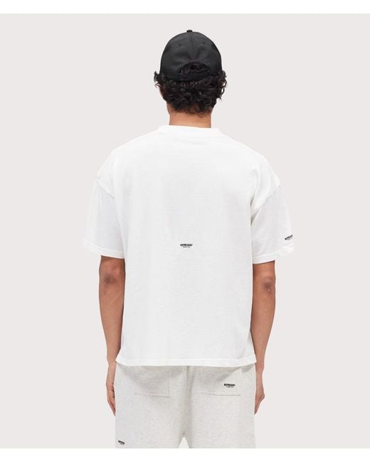 Represent White Oversized Micro Owners Club T-Shirt for men