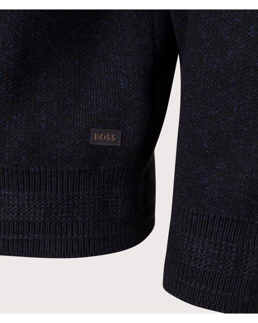 Boss Blue Regular Fit Kokoage Knitted Jumper for men