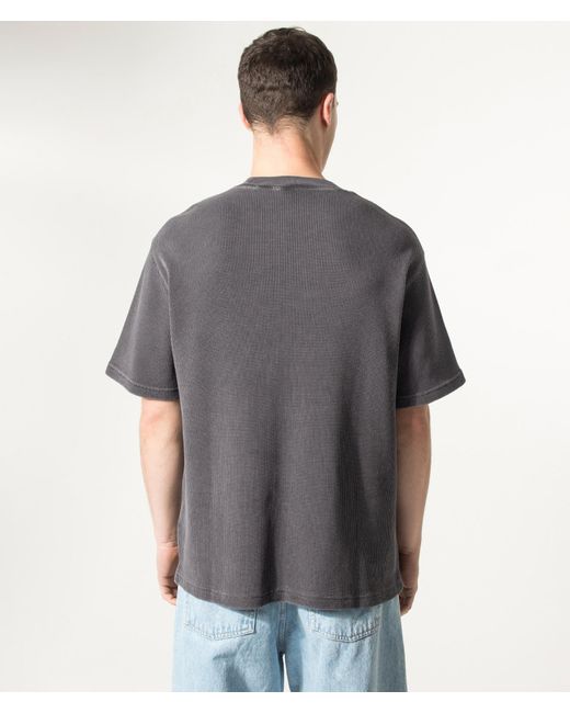 Carhartt Gray Loose Fit Nelson Waffle T-Shirt (Fits Big To Size) for men