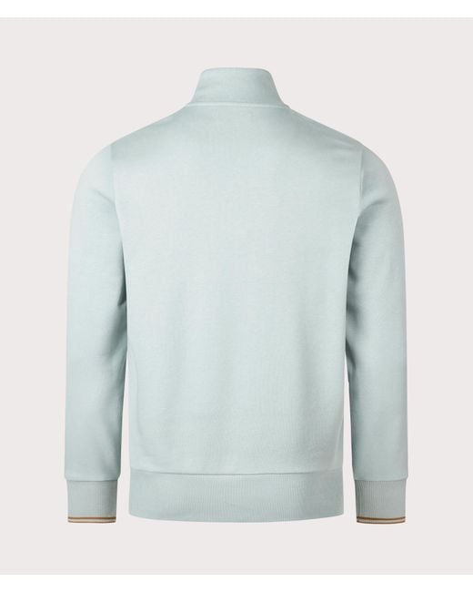 Fred Perry Blue Quarter Zip Sweatshirt for men