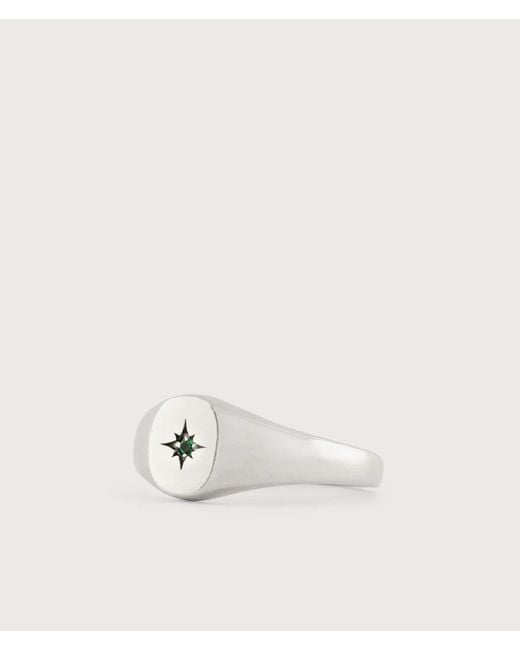 Serge Denimes White Sterling Envy Ring for men