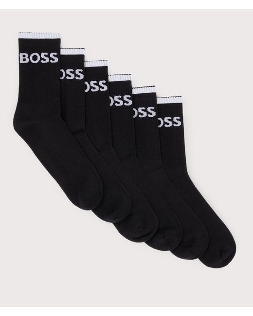 Boss Black 6 Pack Qs Stripe Socks for men