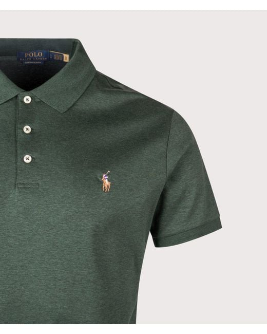 Polo Ralph Lauren Green Custom Slim Fit Soft Cotton Polo Shirt for men