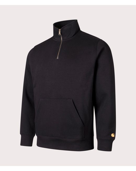 Carhartt Blue Quarter Zip Chase Sweatshirt for men