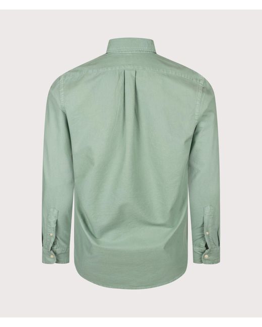 Polo Ralph Lauren Green Custom Fit Garment-Dyed Oxford Shirt for men