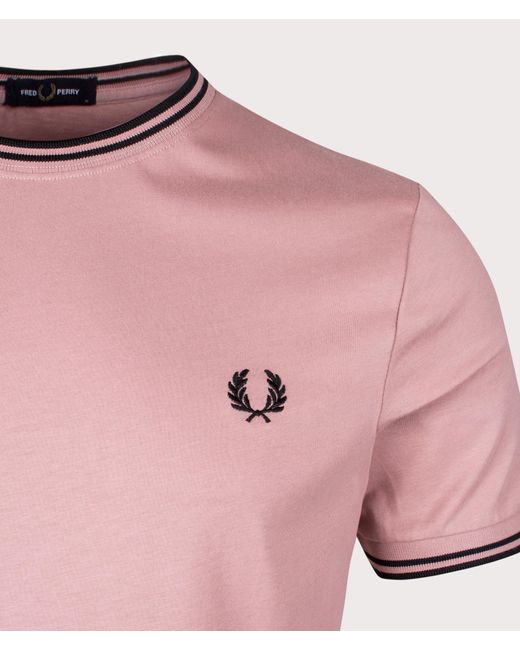 Fred Perry Pink Twin Tipped T-shirt for men