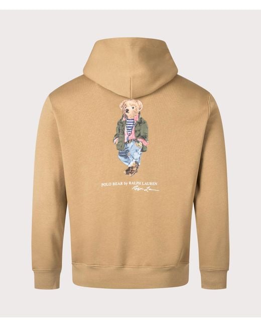 Polo Ralph Lauren Polo Bear Hoodie in Natural for Men Lyst UK