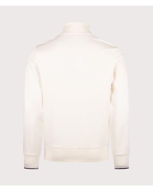 Fred Perry Natural Regular Fit Quarter Zip Sweatshirt for men