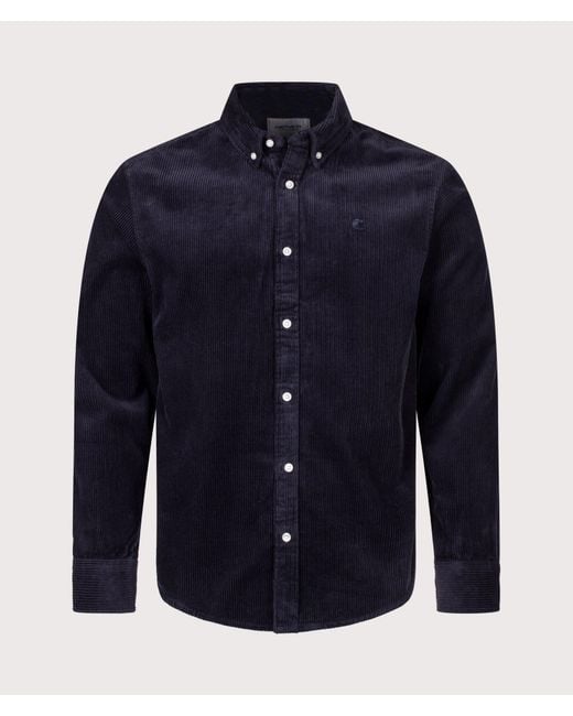 Carhartt Blue Madison Cord Shirt for men