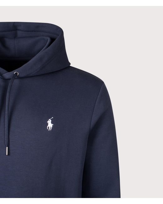 Polo Ralph Lauren Blue Double Knit Hoodie for men