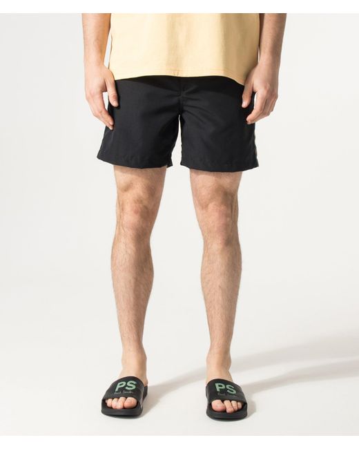Paul Smith Black Regular Fit Signature Stripe Swim Shorts for men