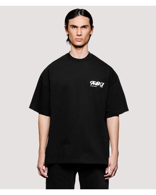 MKI Miyuki-Zoku Black Box Fit Stack T-Shirt for men