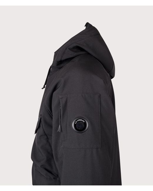 C P Company Blue C.P. Shell-R Padded Hooded Lens Jacket for men