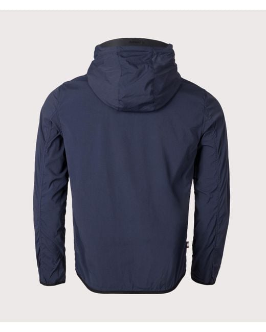 Aquascutum Blue Active Hooded Shell Jacket for men