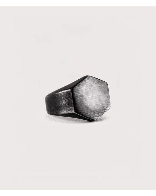 Mysterious Jeweller Black Stainless Steel Signet Ring for men