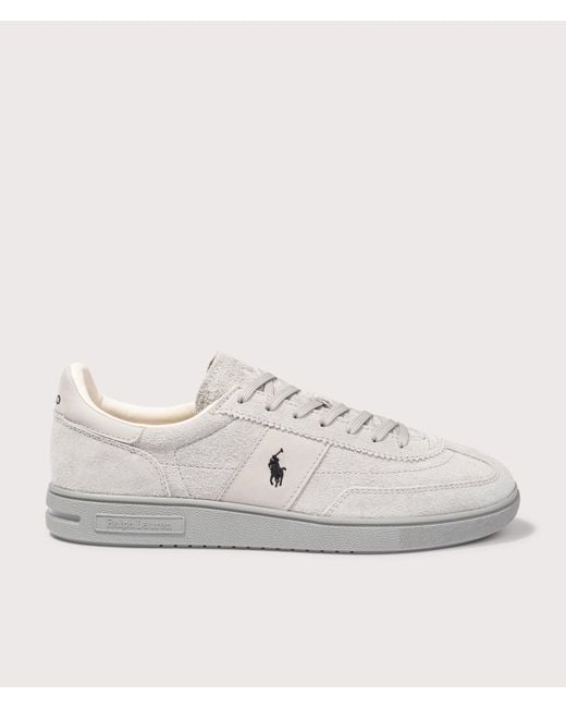 Polo Ralph Lauren White Bedford Suede Sneakers for men