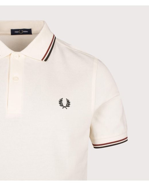 Fred Perry Natural Regular Fit Twin Tipped Polo Shirt for men