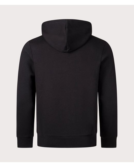 Lacoste Blue Relaxed Fit Brushed Fleece Hoodie for men