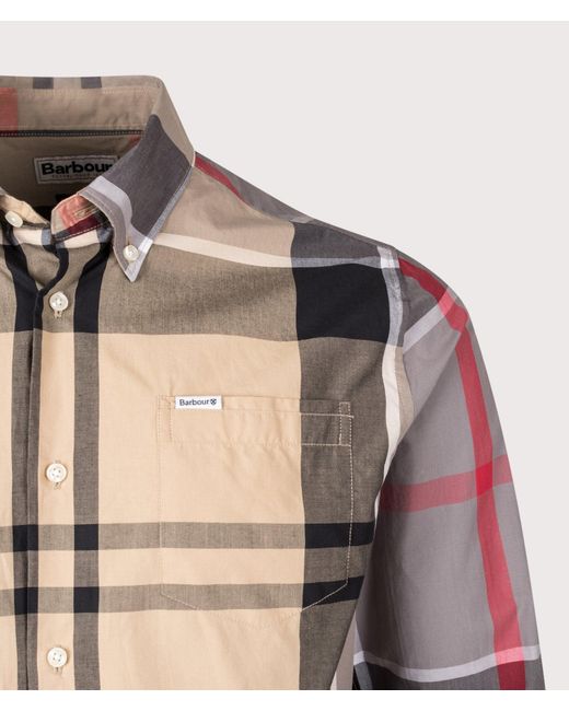 Barbour Pink Tailored Fit Harris Shirt for men