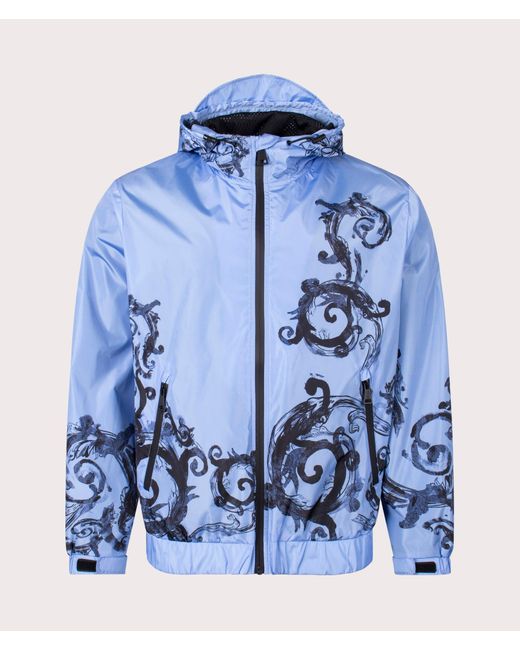 Versace Blue Placed Couture Windbreaker for men