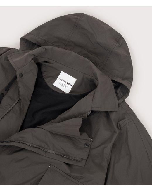 And Wander Gray Water Repellent Light Jacket 2 for men